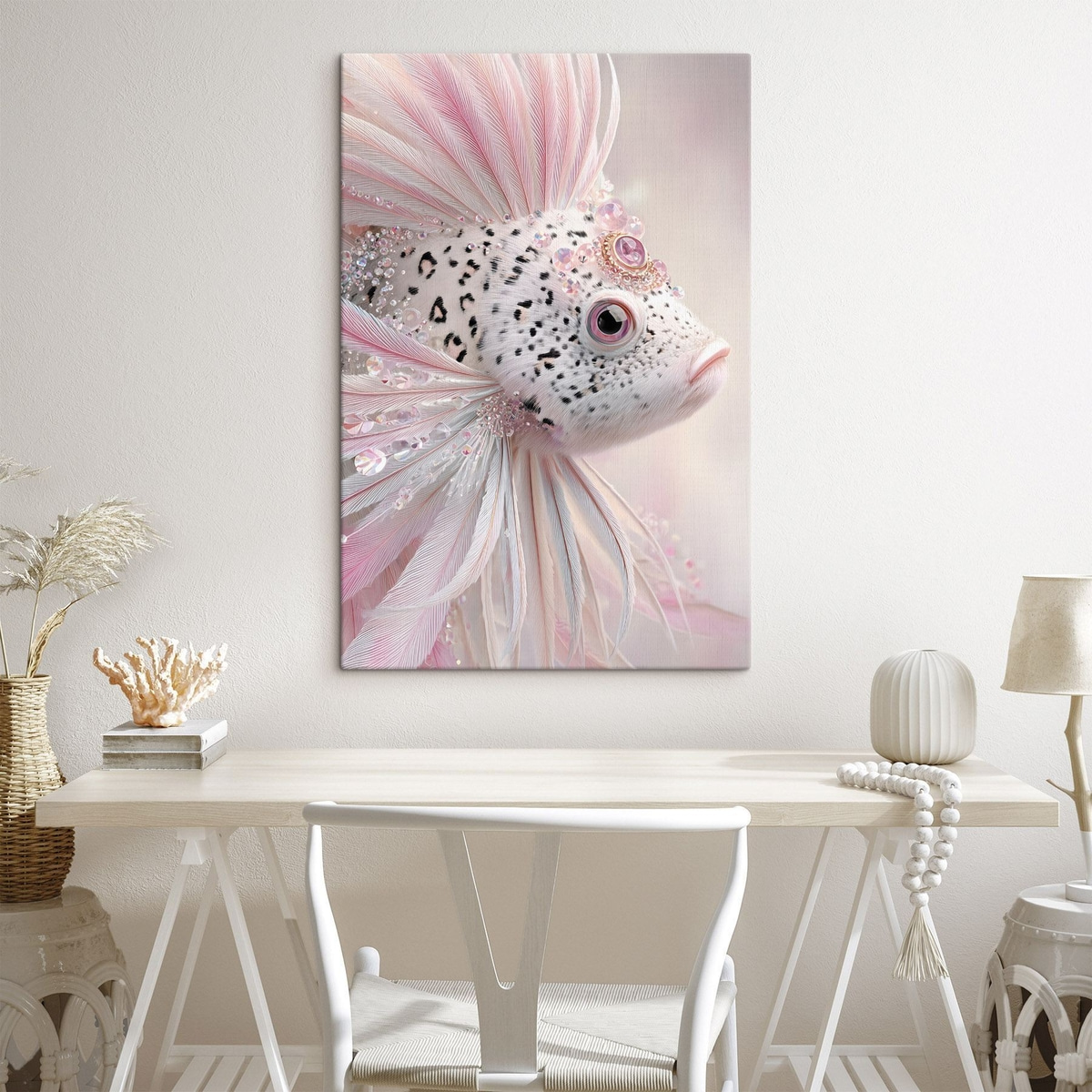 Peixe ornamentado em rosa — interior 2