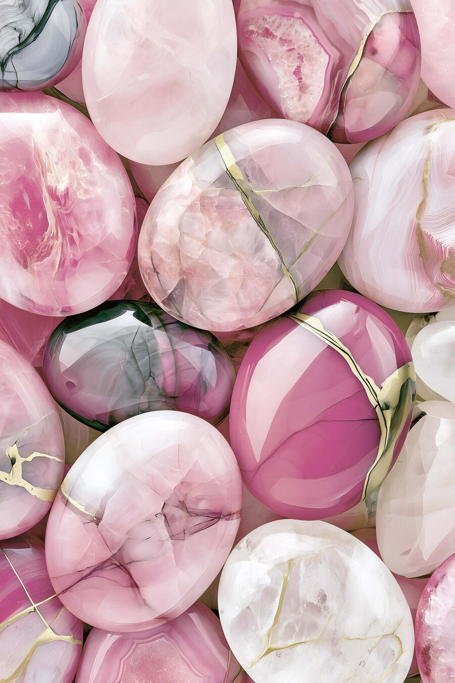 Formas rosa com veios — design completo