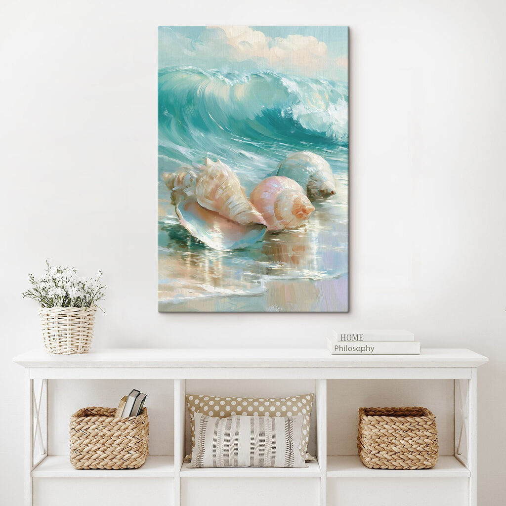Conchas e ondas turquesa — interior 1