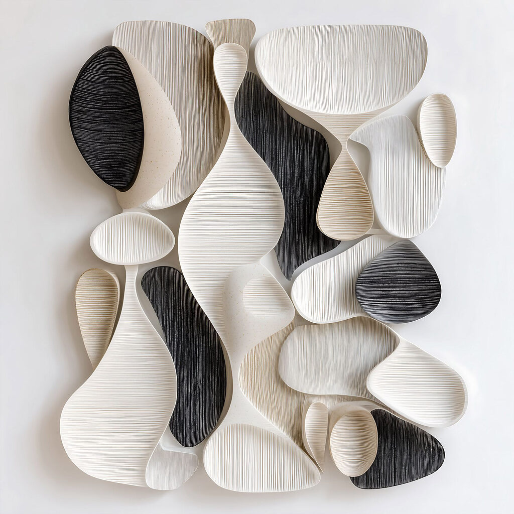 Formas pretas e brancas — design completo