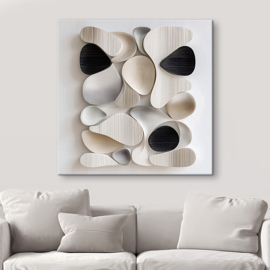 Pedras brancas e pretas — interior 1