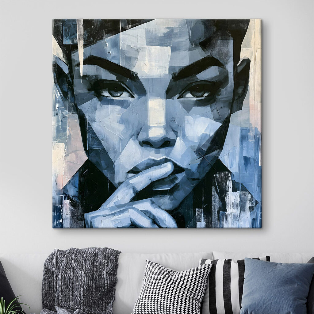 Mulher de olhar azul — interior 1