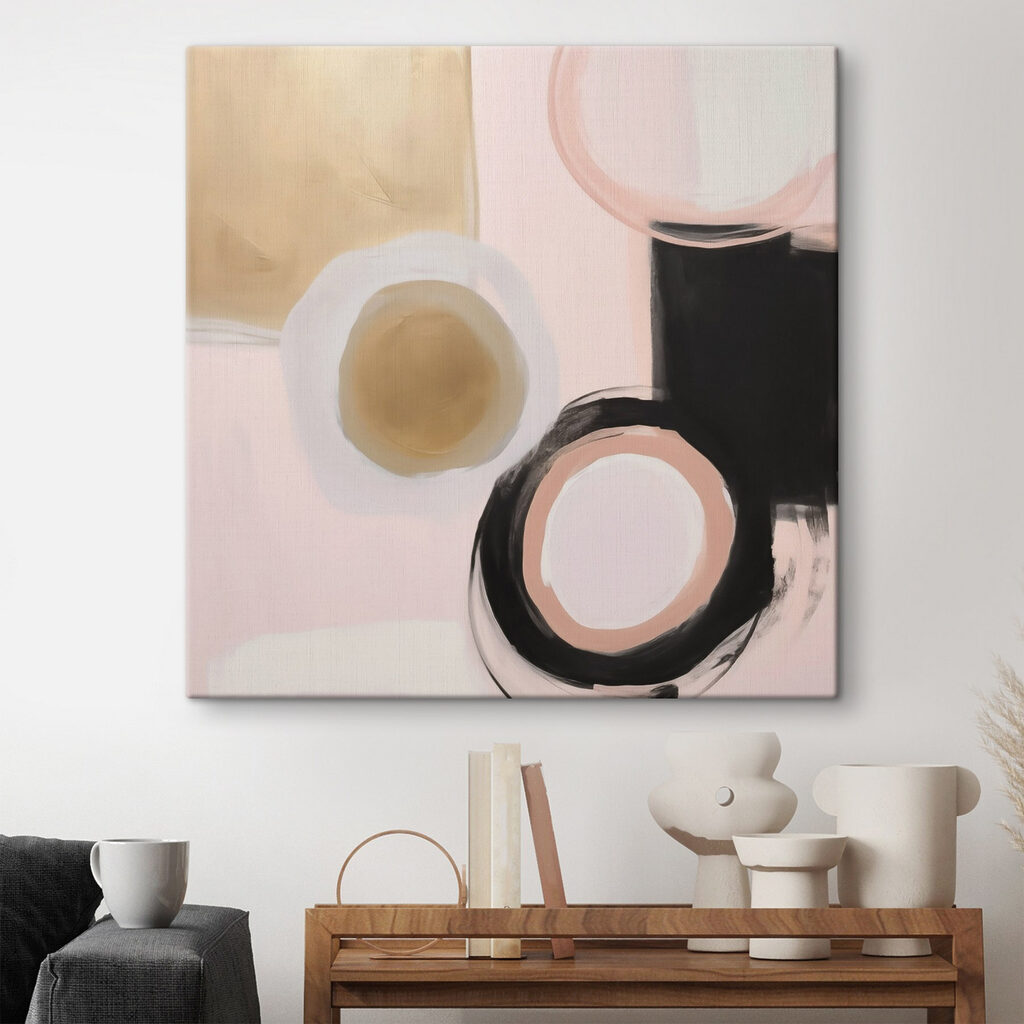 Círculo preto em pastel — interior 2