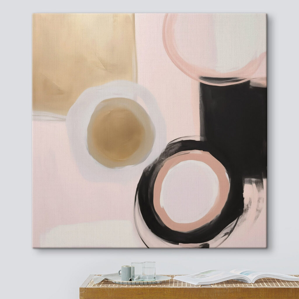 Círculo preto em pastel — interior 1