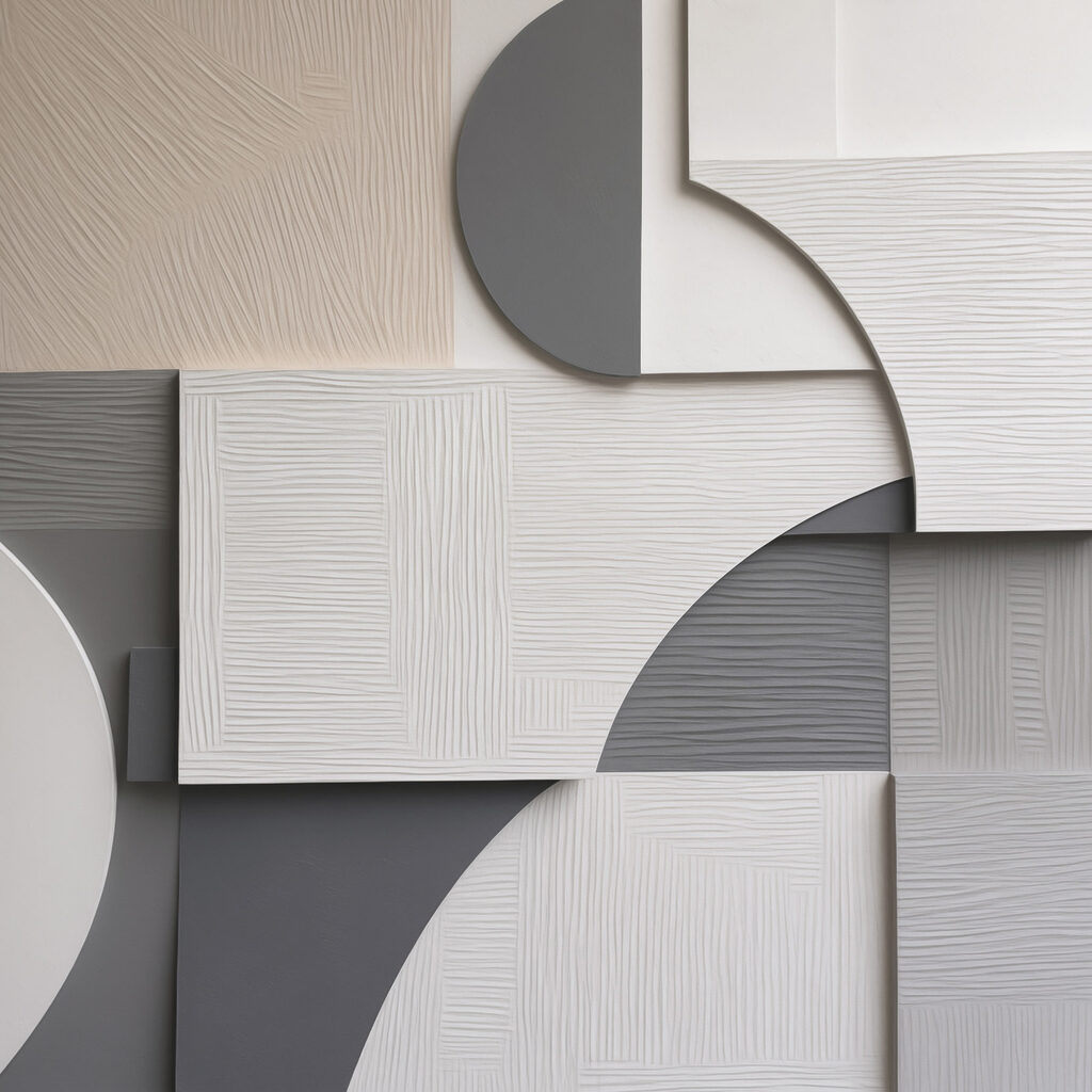 Cantos brancos sobre antracite — design completo