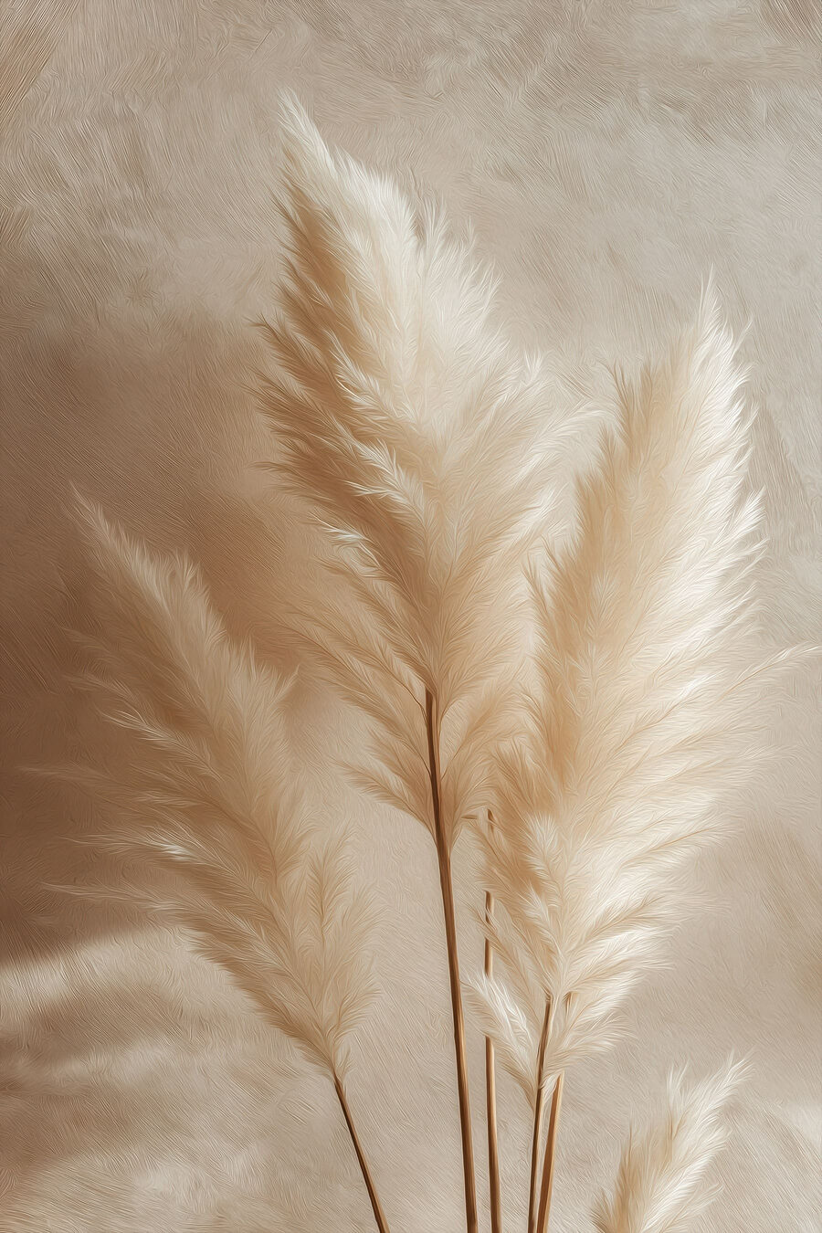Plumas cremes sobre acastanhado — design completo