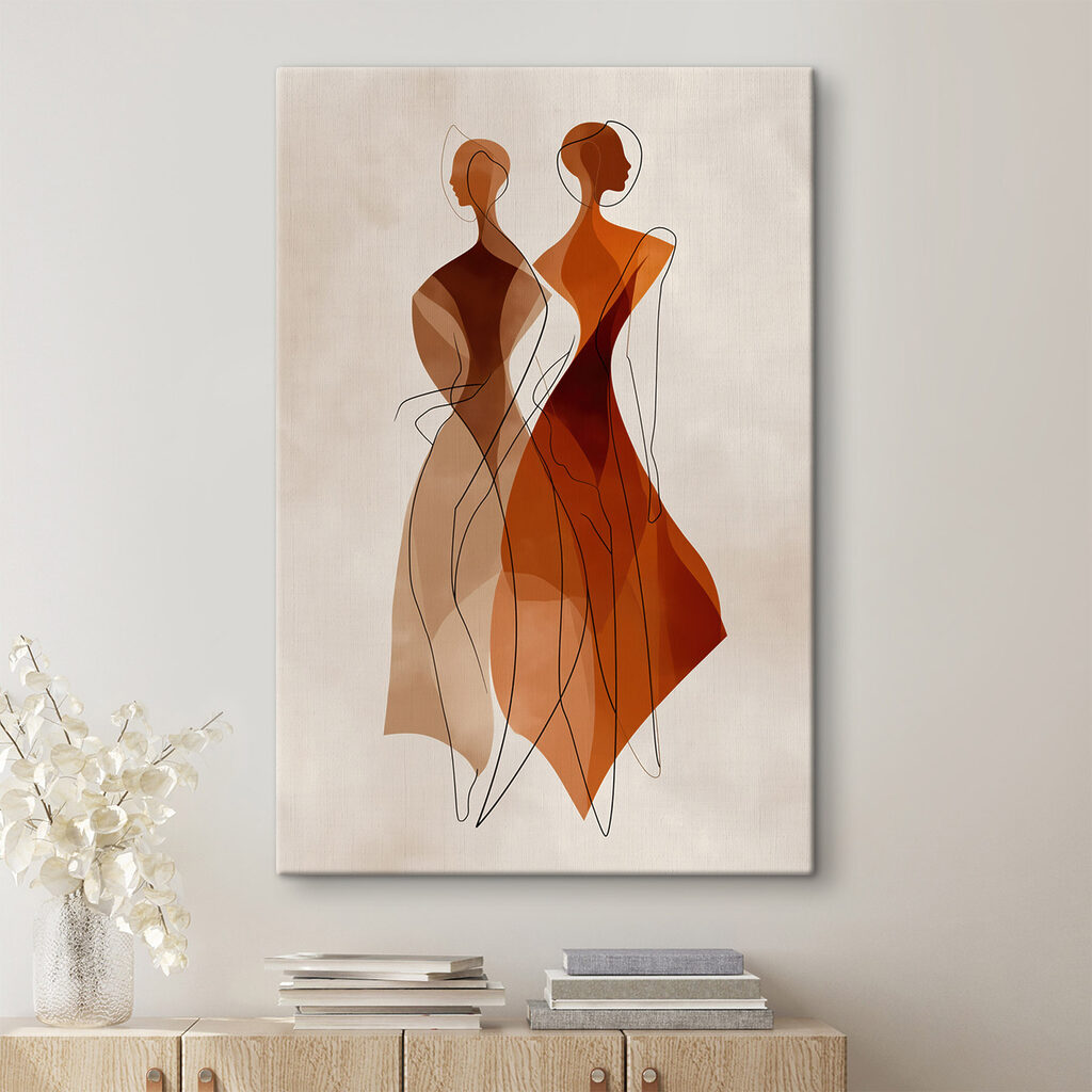 Duas mulheres, tons terrosos — interior 2