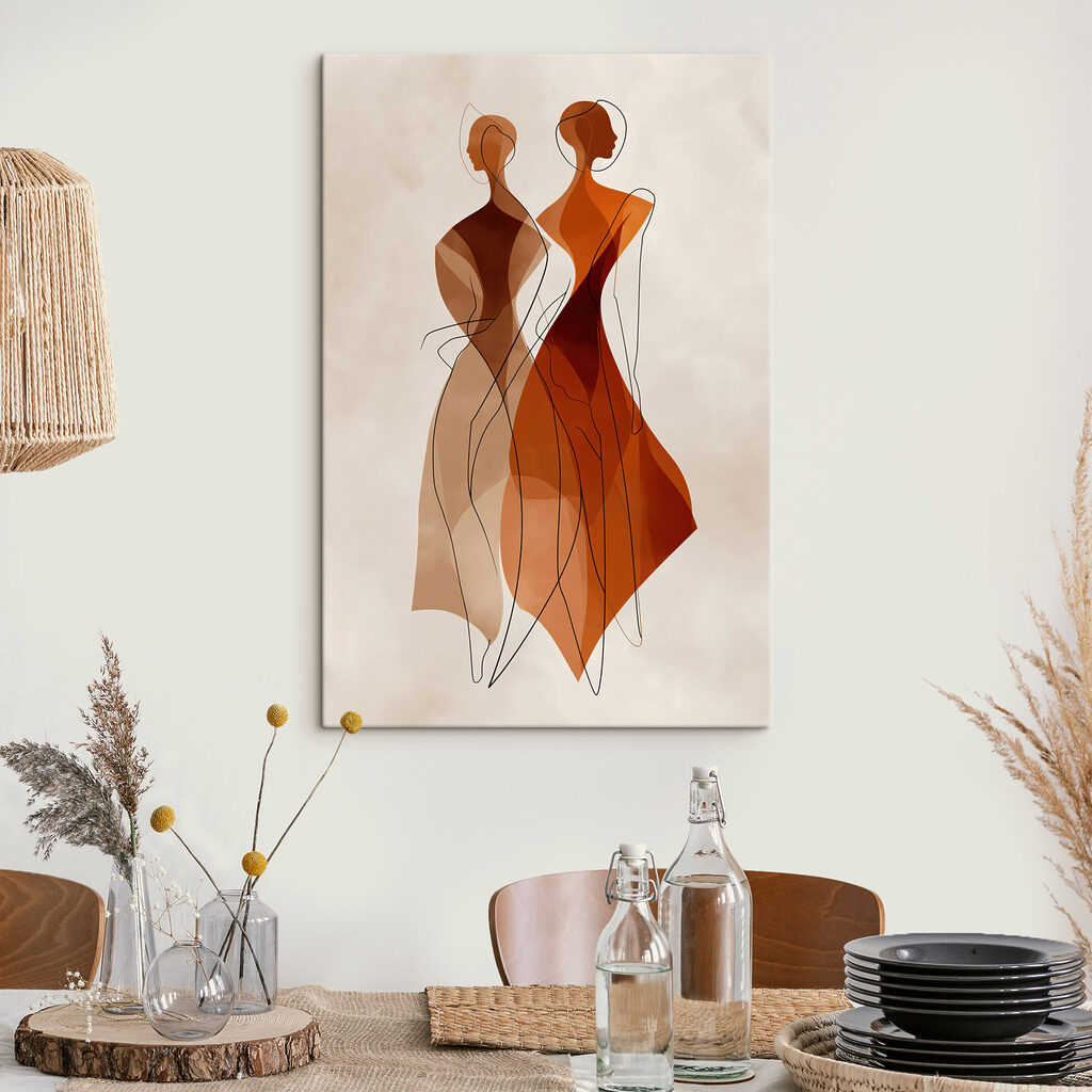 Duas mulheres, tons terrosos — interior 1