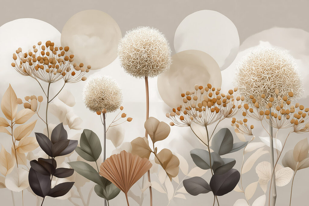 Umbelas sobre formas redondas — design completo