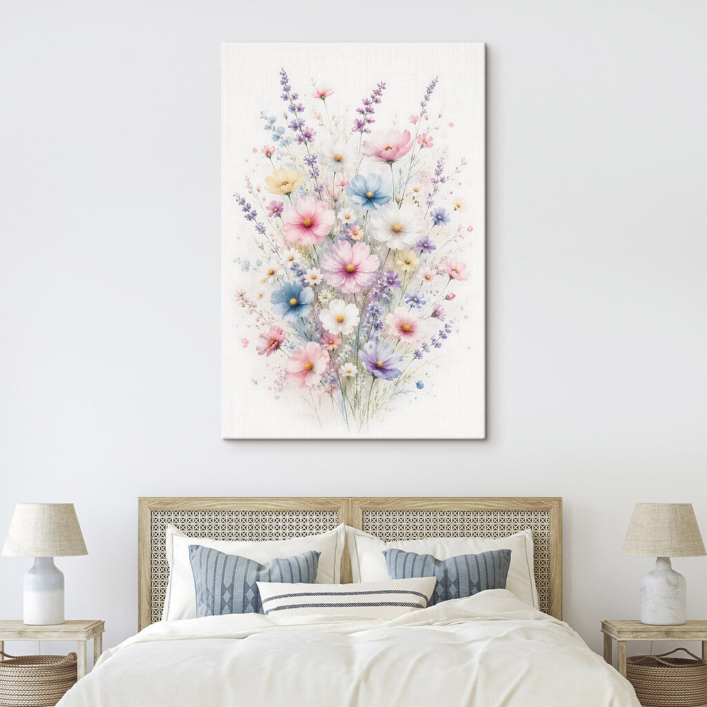 Ramo leve sobre branco — interior 2