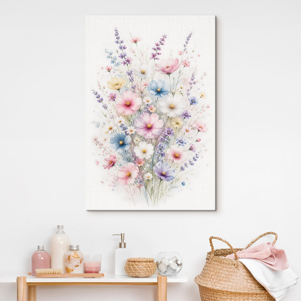 Ramo leve sobre branco — interior 1