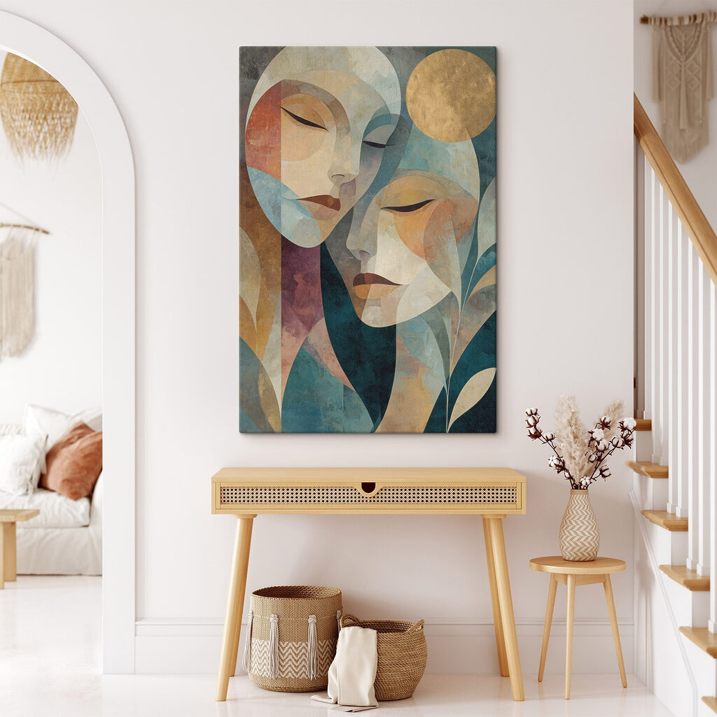 Dois rostos, sol dourado — interior 2