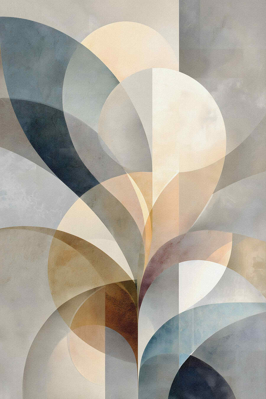 Folhas geométricas em pastel — design completo