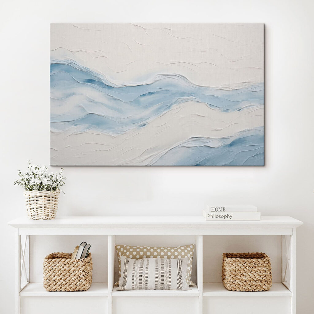 Ondas azuis em relevo — interior 2