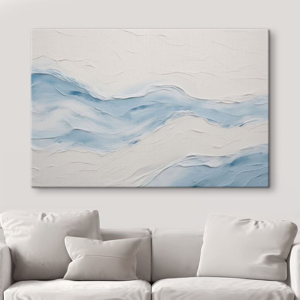 Ondas azuis em relevo — interior 3