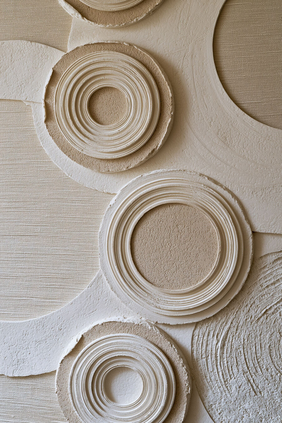 Círculos claros estriados — design completo