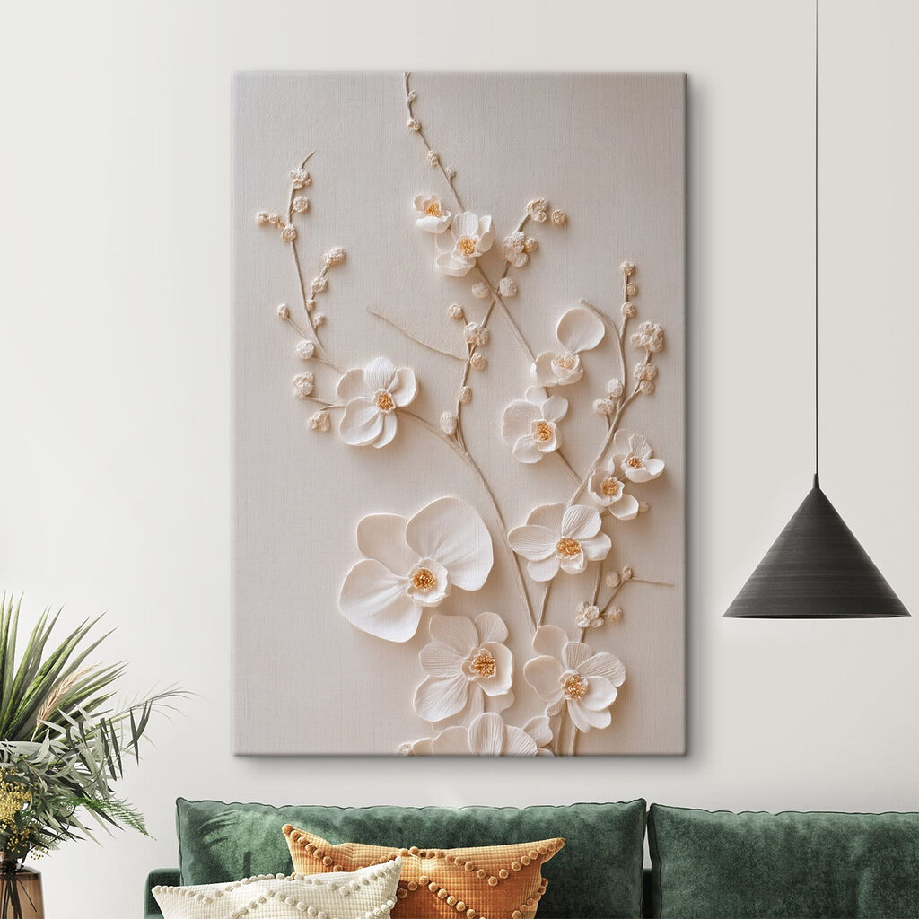 Orquídeas brancas em hastes — interior 2