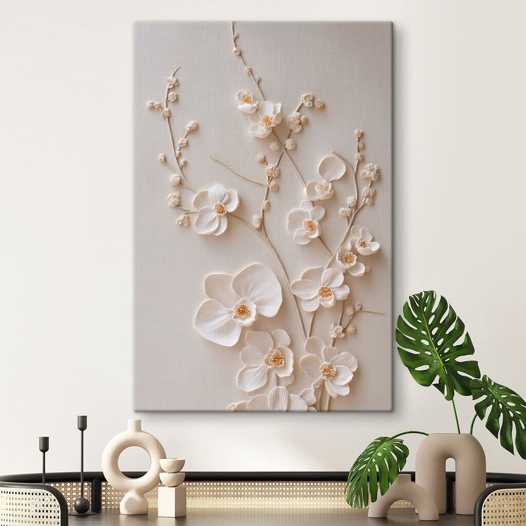 Orquídeas brancas em hastes — interior 3
