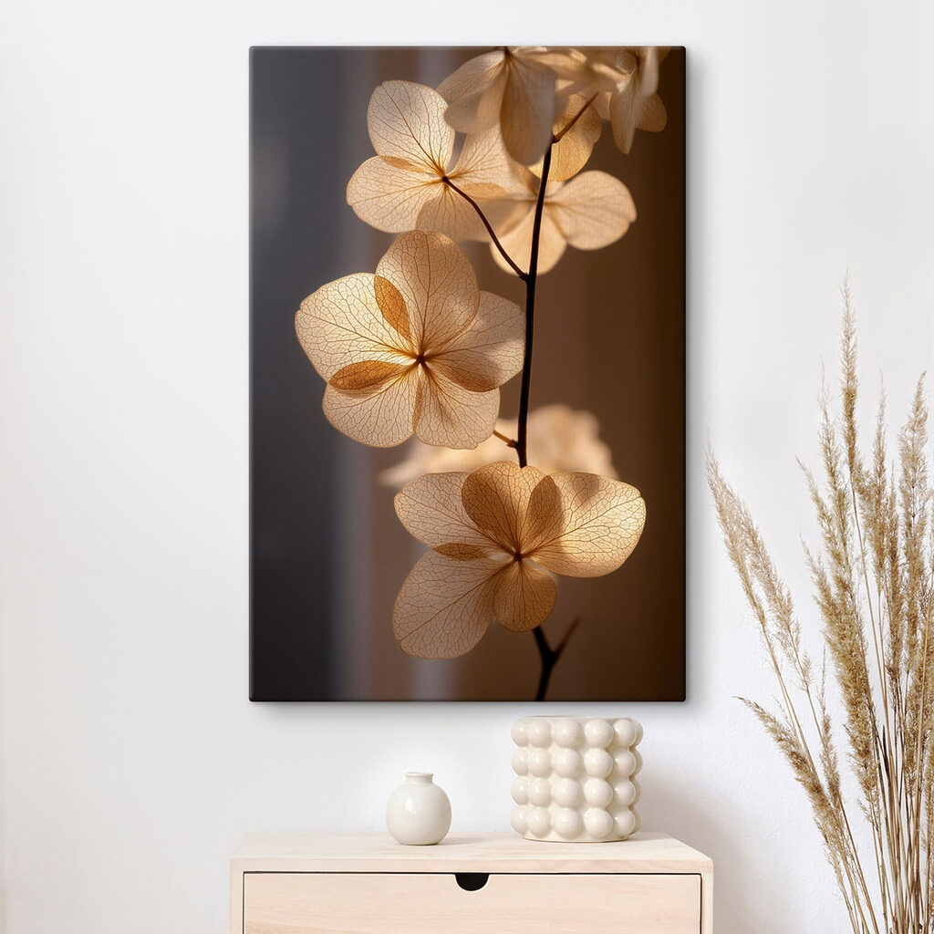 Flores claras na penumbra — interior 3