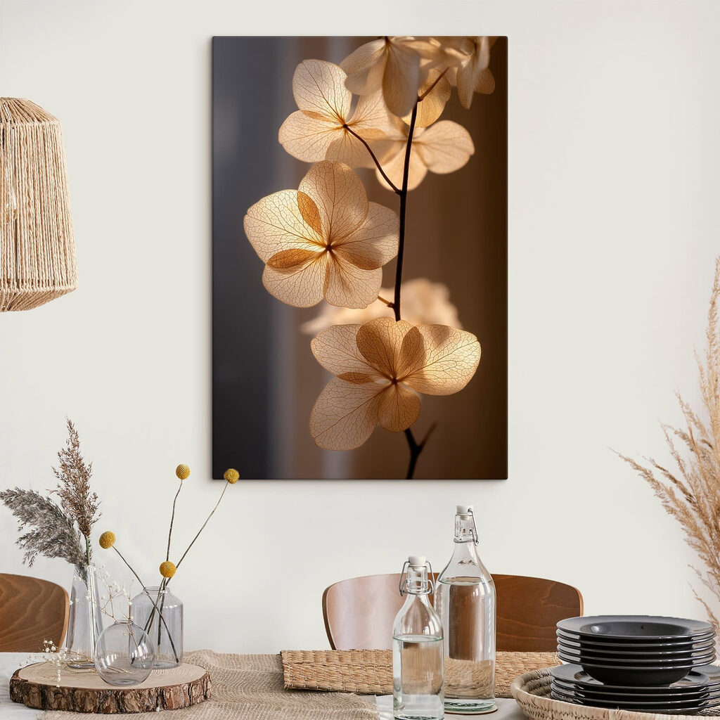 Flores claras na penumbra — interior 1