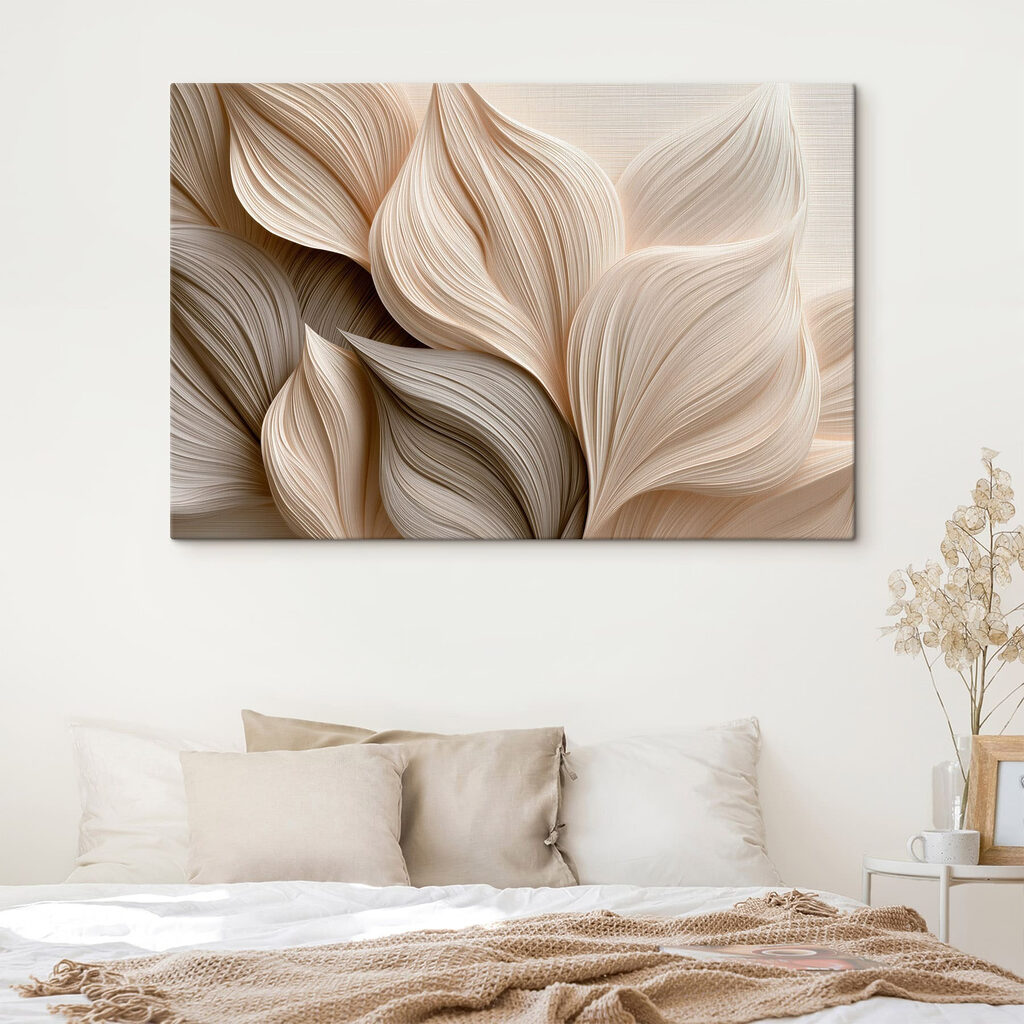 Folhas creme com nervuras — interior 2