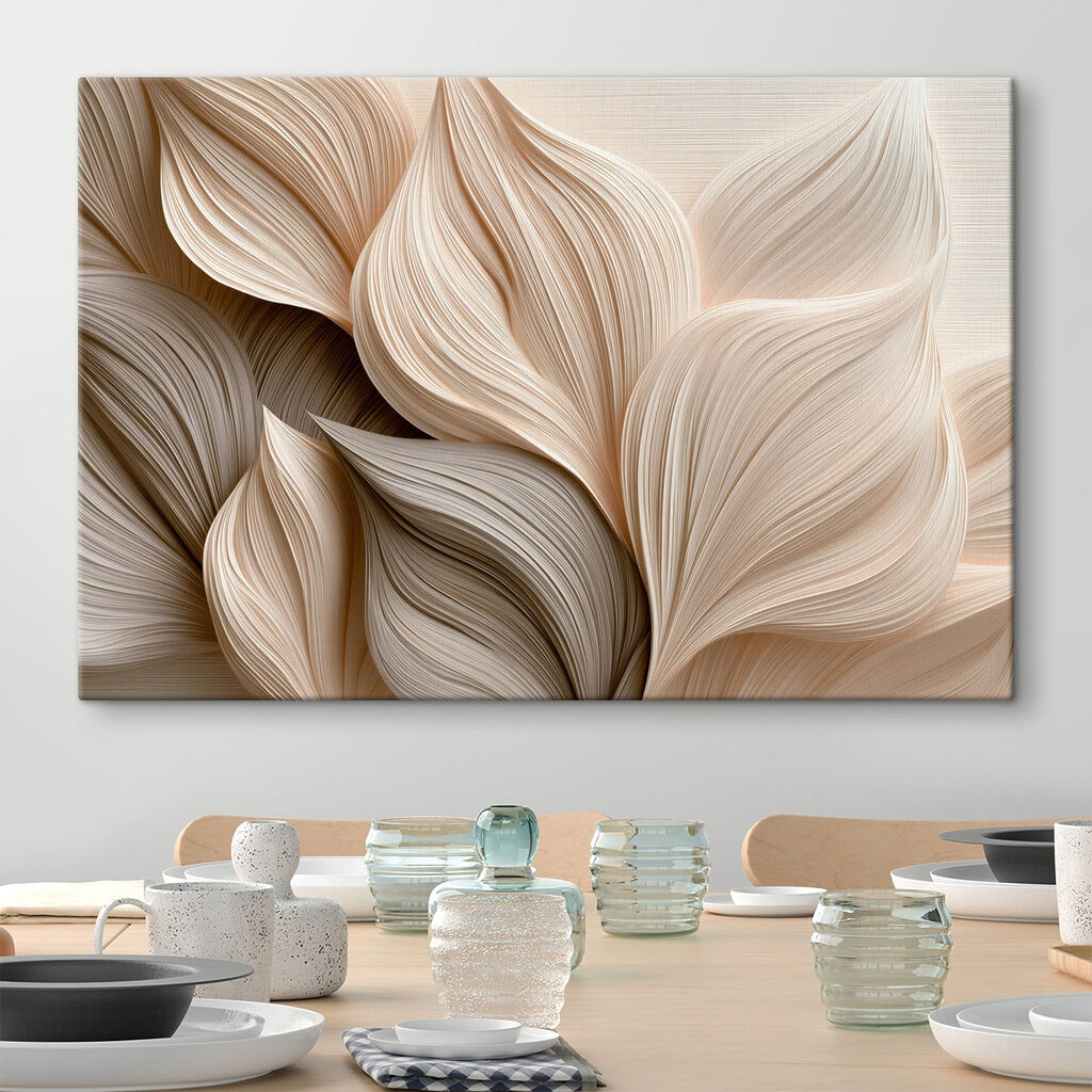 Folhas creme com nervuras — interior 3