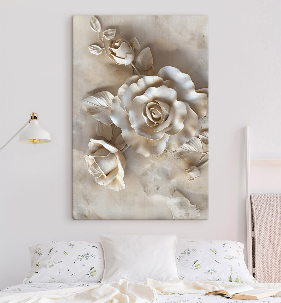 Rosas creme em camadas — interior 2