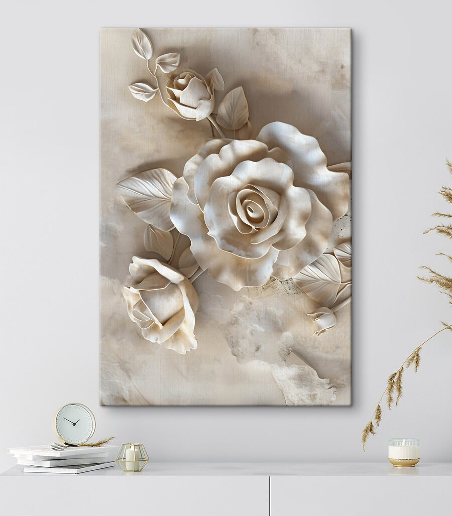 Rosas creme em camadas — interior 1