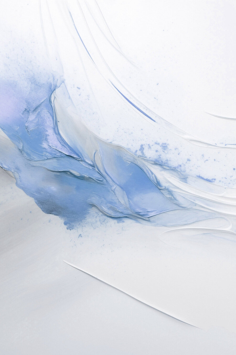 Tinta azul sobre branco — design completo