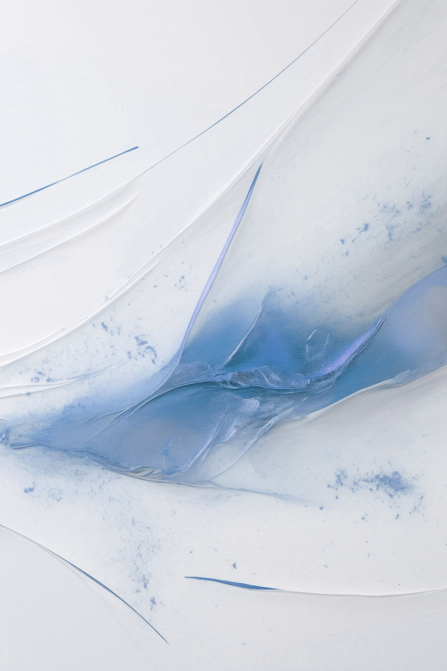 Véus brancos sobre azul — design completo