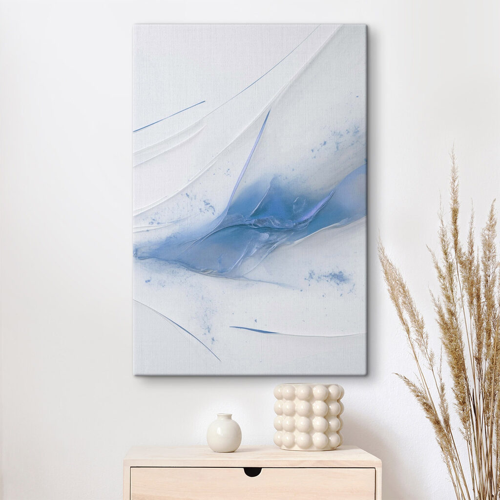 Véus brancos sobre azul — interior 2