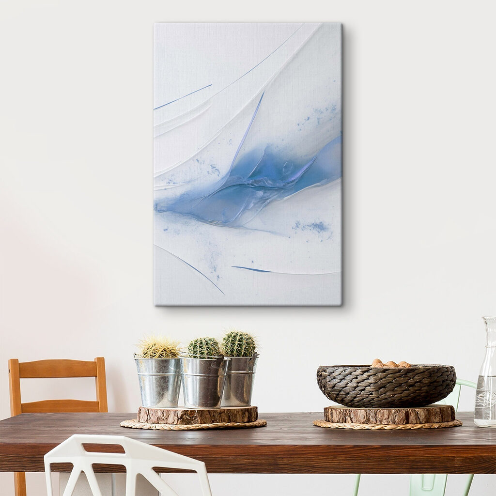 Véus brancos sobre azul — interior 1