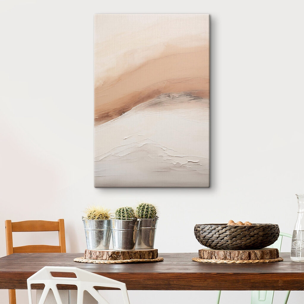 Pinceladas pêssego sobre branco — interior 1