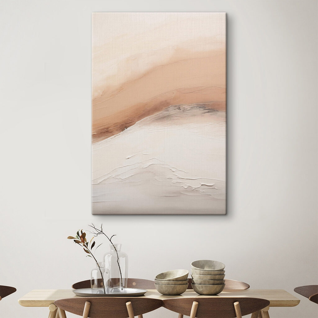 Pinceladas pêssego sobre branco — interior 2
