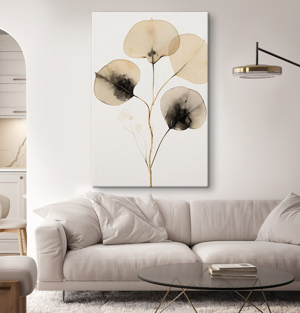 Folhas em tinta-da-china — interior 1
