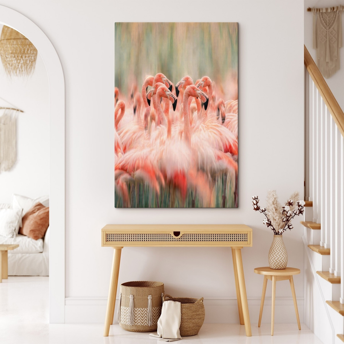 Bando de flamingos esbatido — interior 2