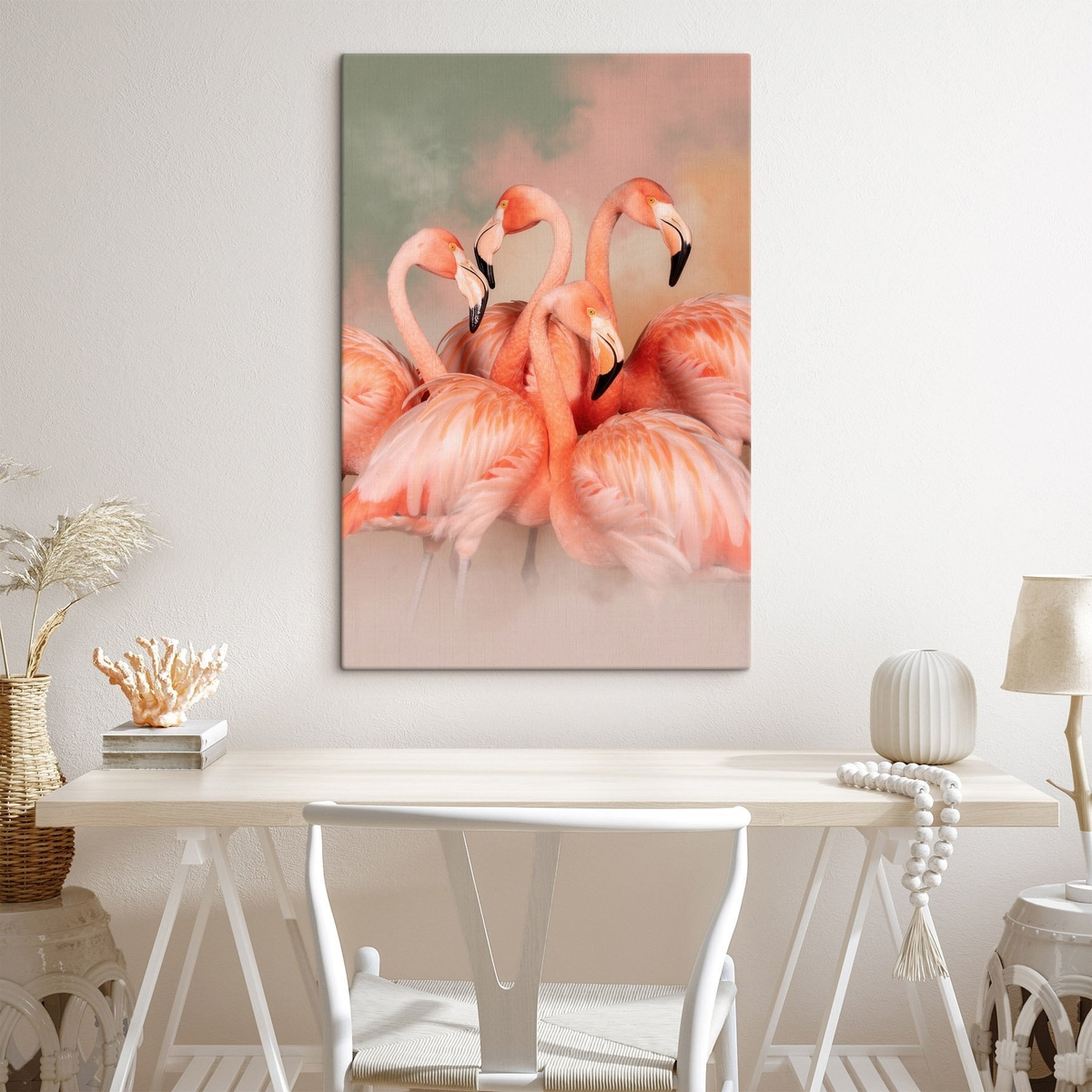 Flamingos cor-de-rosa em pastel — interior 3