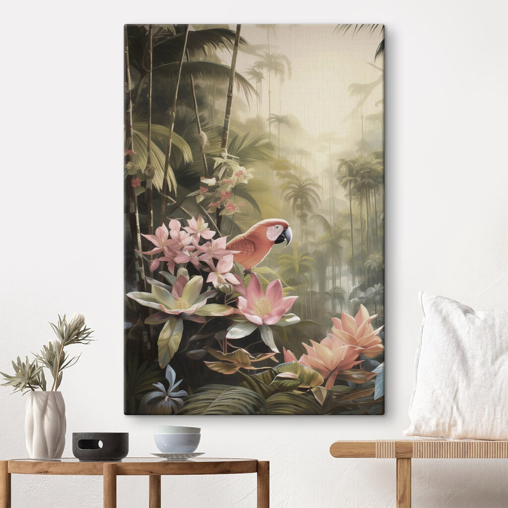 Papagaio entre lótus — interior 2