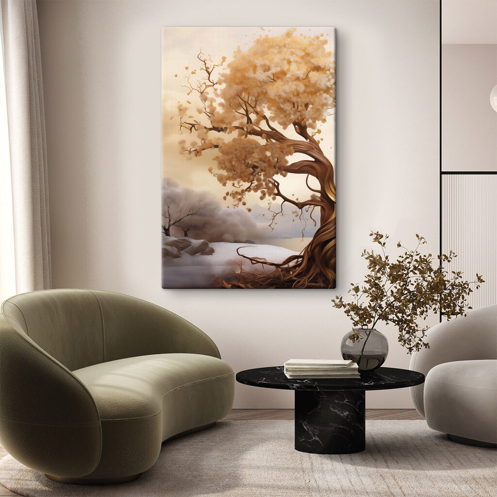 Árvore dourada e retorcida — interior 2