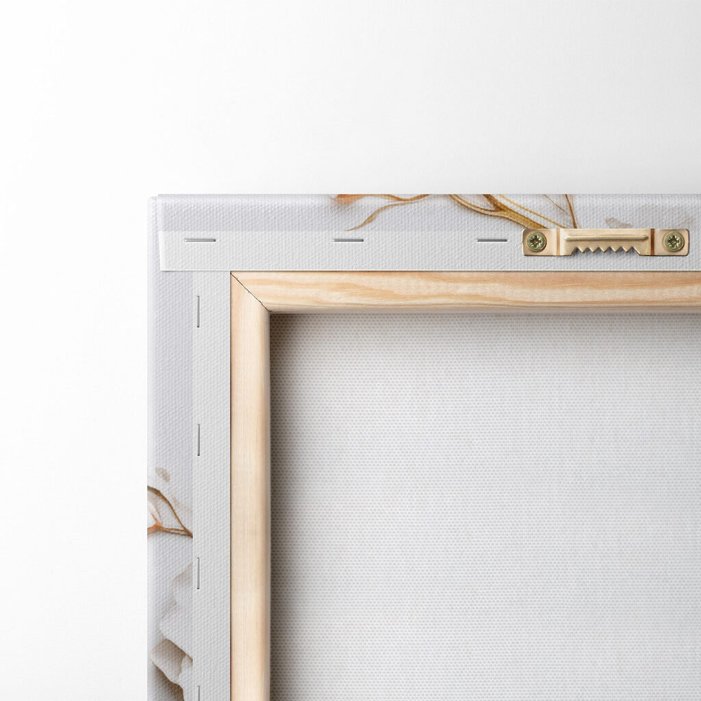 Ramo dourado sob flores — verso