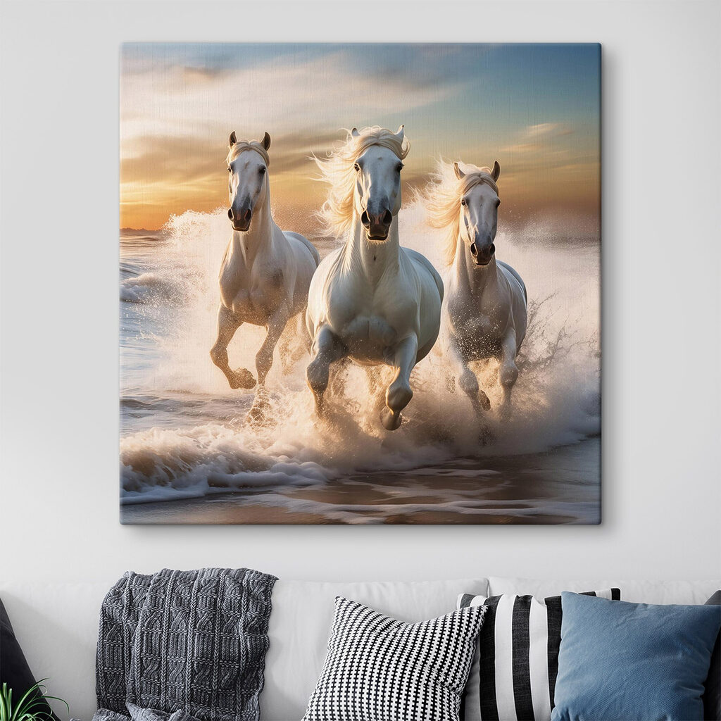 Três cavalos na rebentação — interior 1