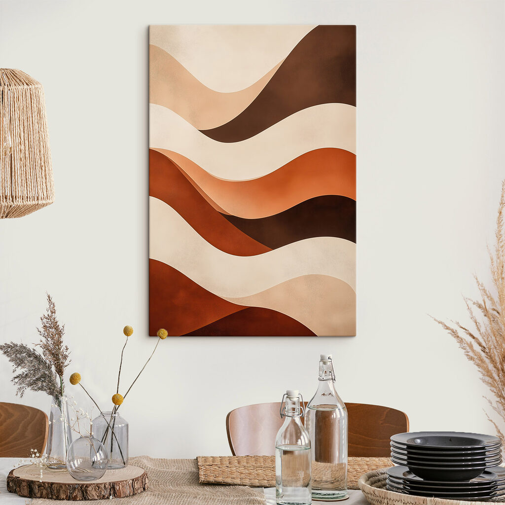 Ondas castanhas em areia — interior 2