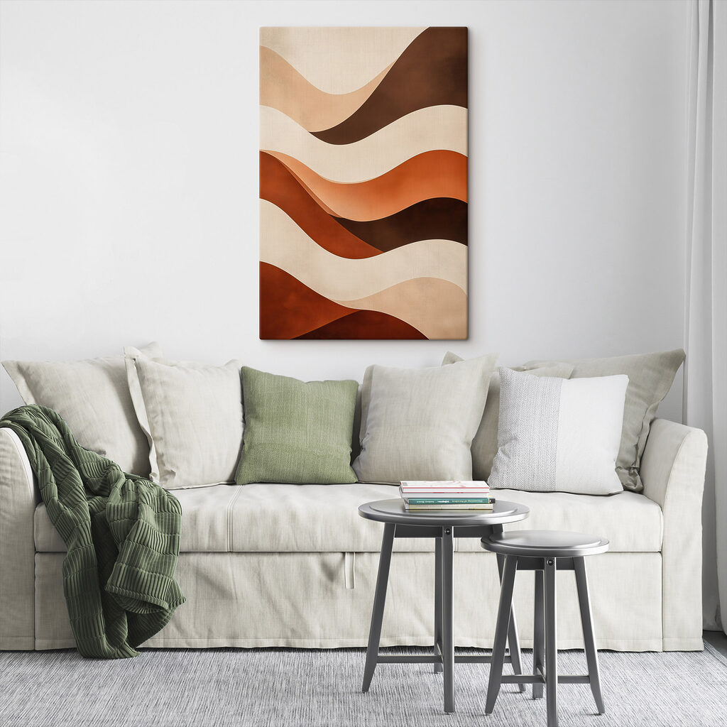 Ondas castanhas em areia — interior 1