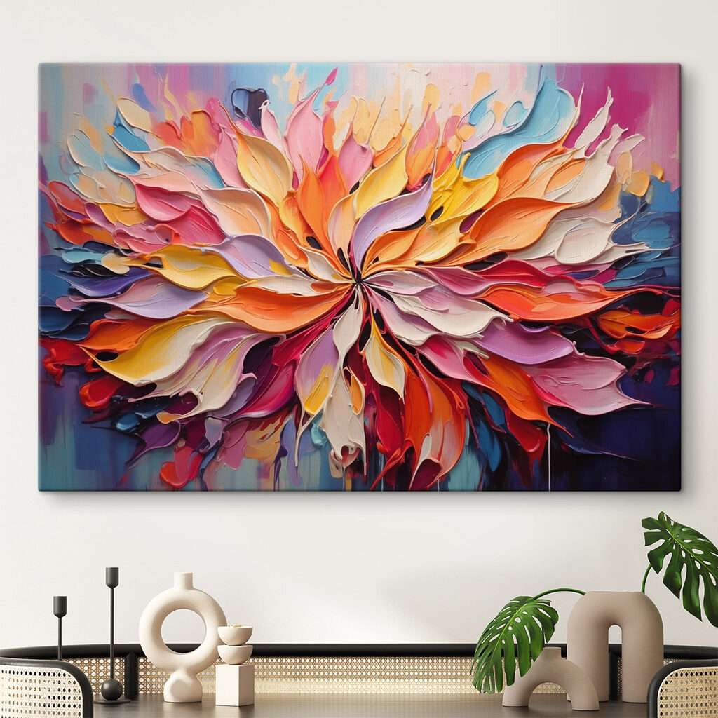 Flor de tinta colorida — interior 1