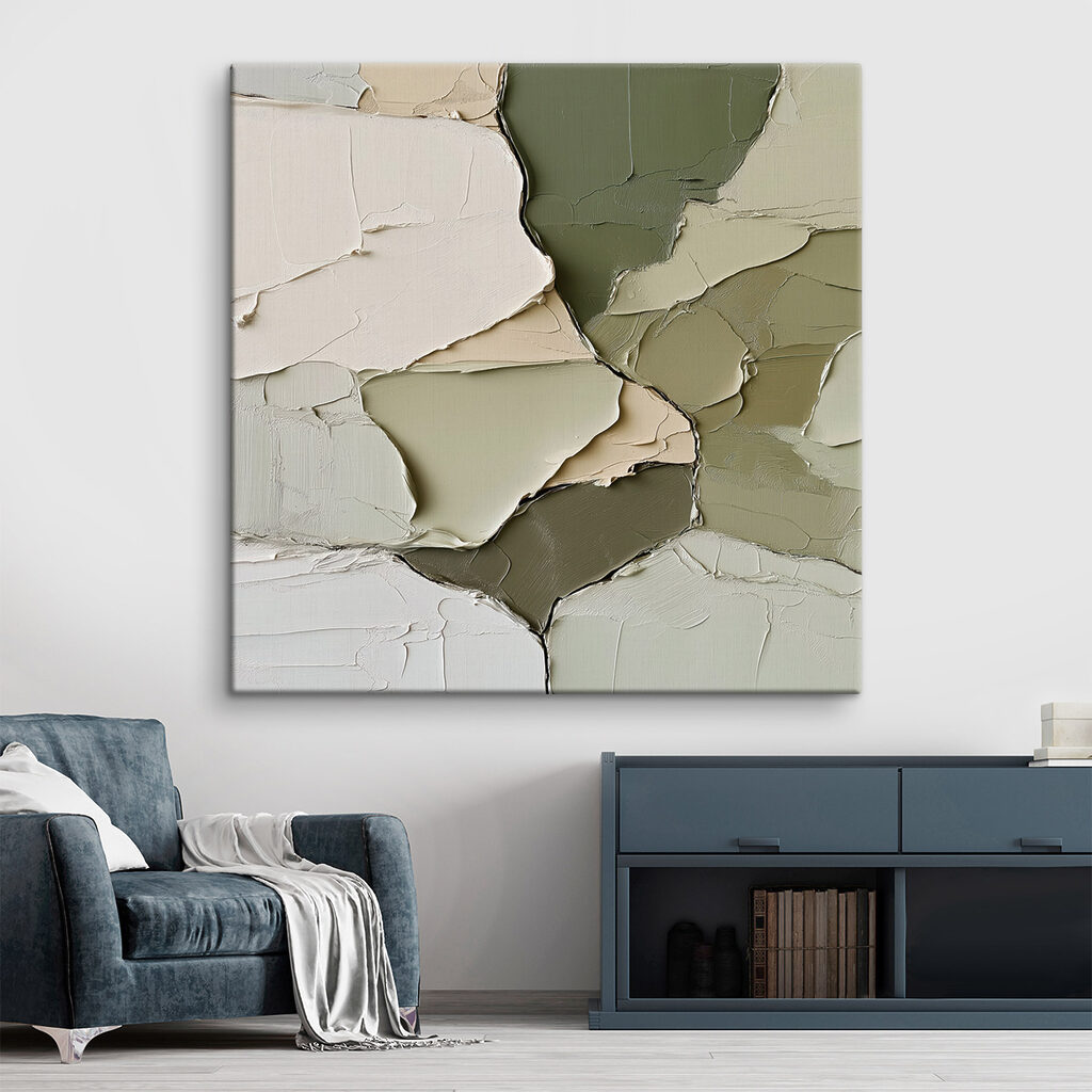 Fendas verdes entre manchas — interior 2