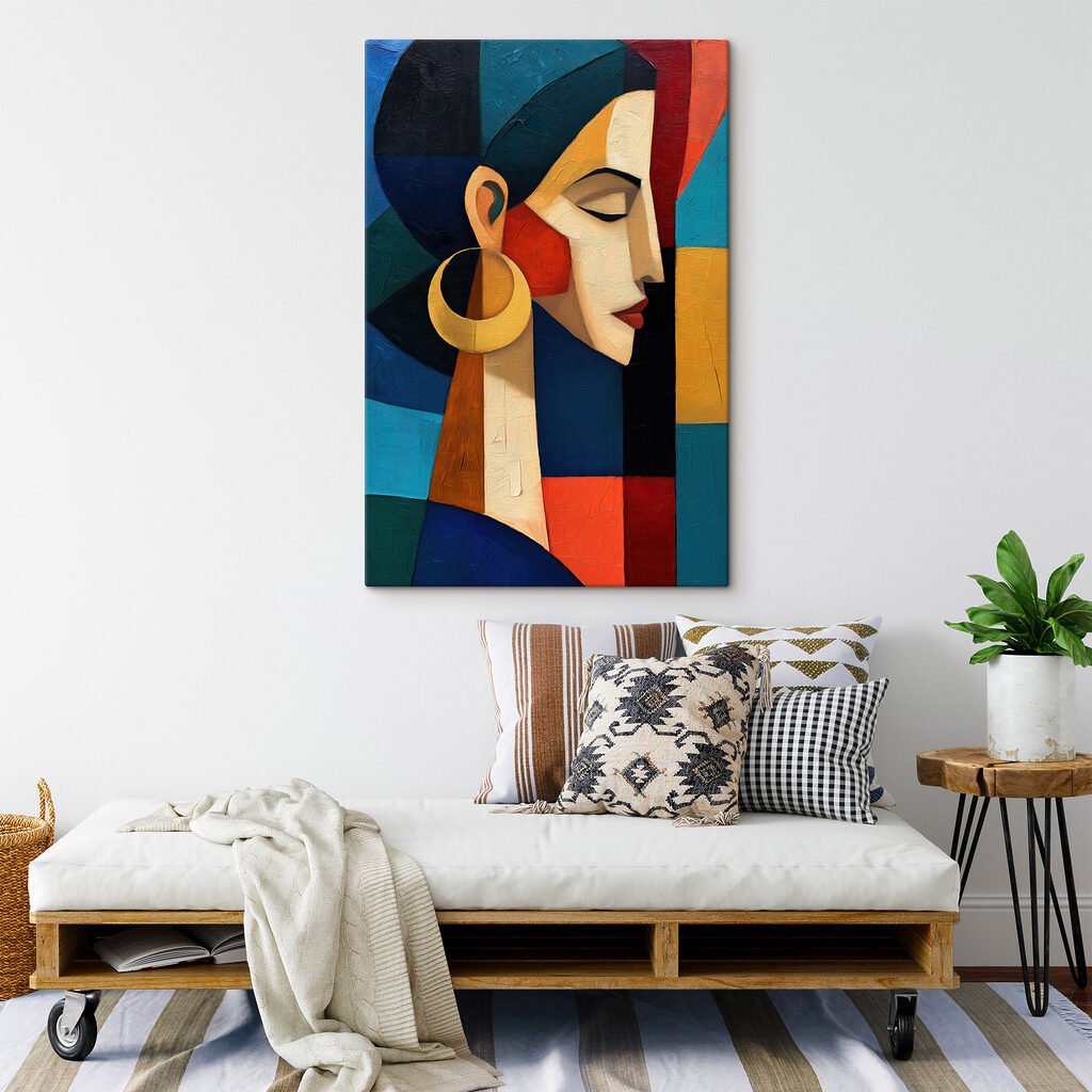 Mulher com brinco dourado — interior 2