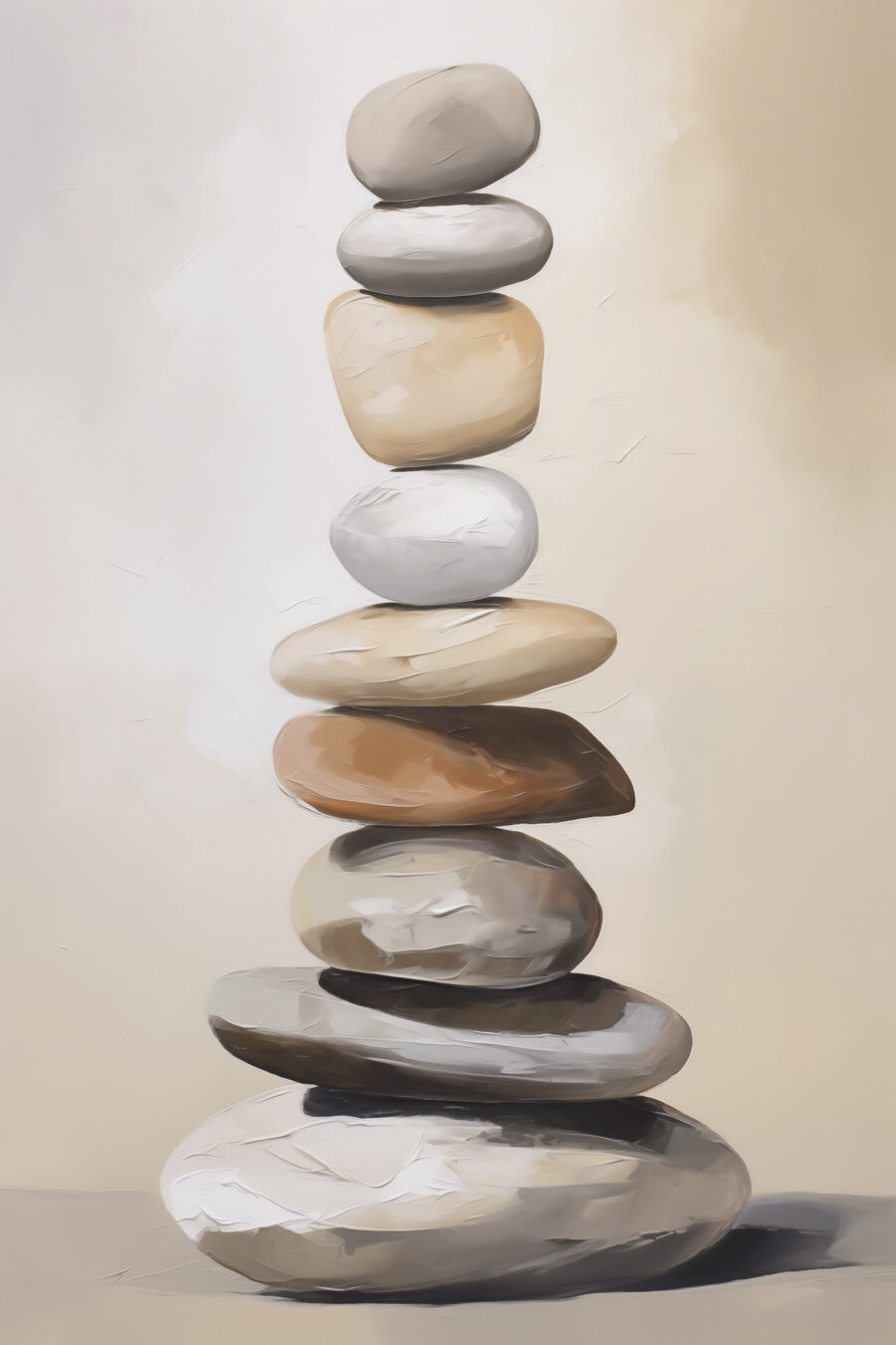 Pilha de pedras suaves — design completo