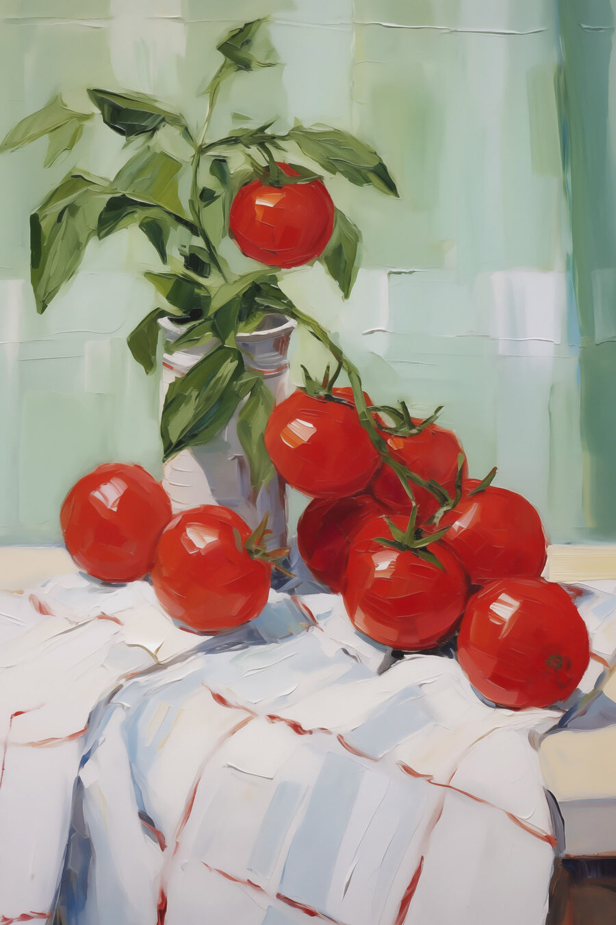 Tomates frescos no ramo — design completo