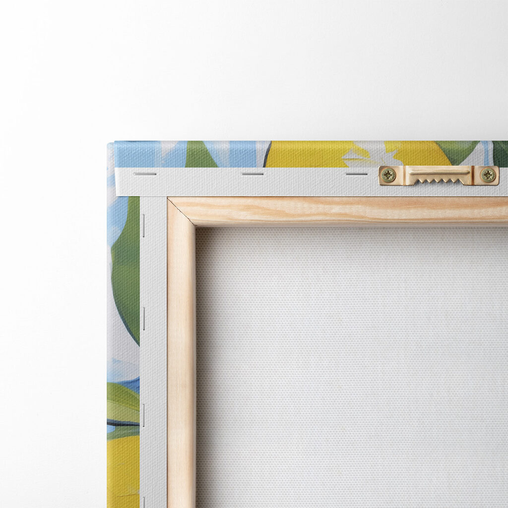 Limões sobre azul decorativo — verso