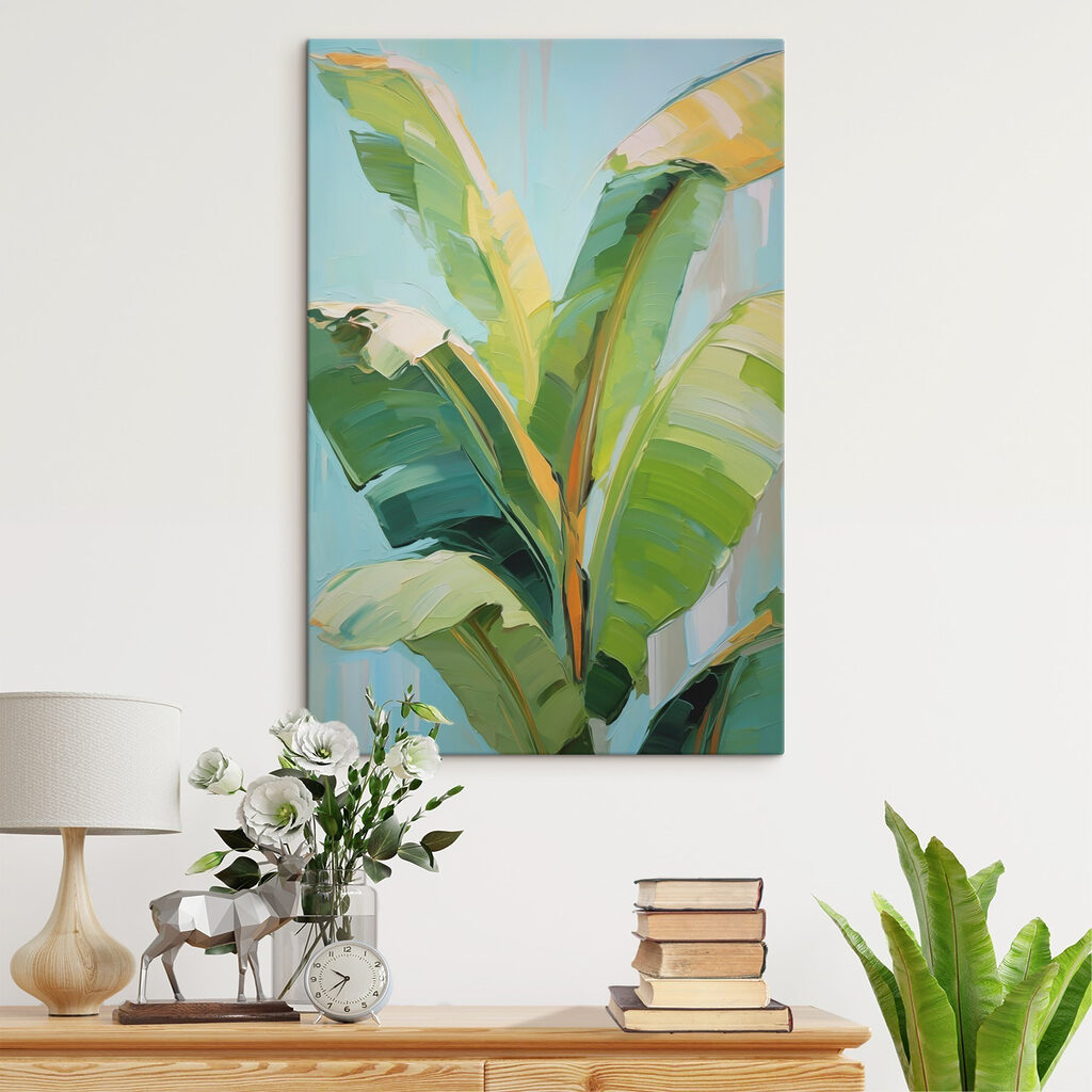 Folhas de bananeira verdes — interior 1